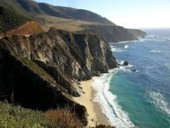 Rugged mountains along the Pacific Coast that stretch from California to Canada.Contains fertile valleys.