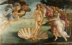 Mystical thought: a school of Greek philosophy established in Alexandria, revised by Italian humanists in the 15th century that emphasizes the philosophies of Plato and Aristotle.

Example: "Birth of Venus" by Botticelli