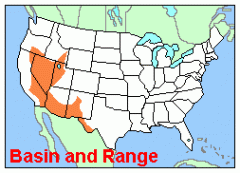 located west of the Rocky Mountains and east of the Sierra Nevada and the Cascades