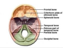 What is located inside the Petrous part of the temporal bone? (Regions of the ear)

What is the Eustachian tube?
