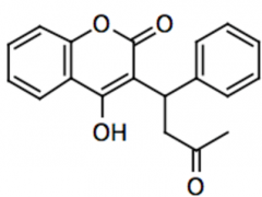 - Struktur liknar vitamin K (warfarin hämmar vitamin K) 
- Innehåller en enol (hydroxigrupp bundet till dubbelbundet kol)