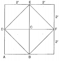 This basically says that in order to double the size of the square you would have to cut each box in half diagonally and forming a diamond and doubling the size by adding each diagonal side to the ends.
