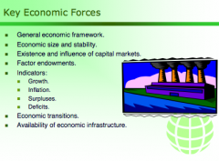 1. see above
2. 
- Market Economy: supply and demand determine economic decisions (e.g. USA)
- Mixed Economy: gvt controls important sectors and can influence economic activity, generous welfare systems (e.g. most western european countries)
-...