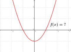 The form f(x) = ax2
+ bx + c, where a, b, and c are numbers that are not equal to 0. The graph of a
quadratic function is a curve called a parabola which may open upward or
downward and vary in "width" or "steepness", but they all
have the sam...