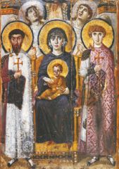 Virgin and the Child between Saints