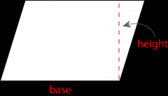 base x height just like a square or rectangle.