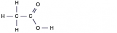 Ethanoic acid has the formula CH3COOH and this structure: