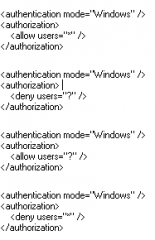 Which of the following Web.config segments correctly requires that all users be authenticated by using a Windows user account?

