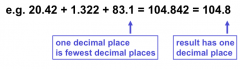 The result contains the same number of decimal places as the result with the FEWEST DECIMAL PLACES
