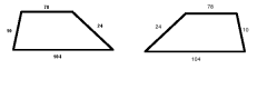 Are these two trapezoids congruent? If so, what was done to the first trapezoid to obtain the second?