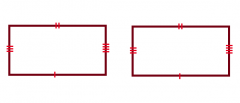 Are these two rectangles congruent? If so, what was done to the first rectangle to obtain the second?
