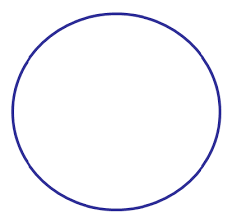 un cercle 
(litt. une forme ronde)