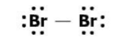 Two electrons are shared equally in Bromine (Br2). What type of bond is represented between the bromine atoms in the Lewis structure?