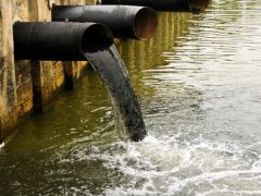 The introduction of chemical, physical, or biological agents into water that degrade water quality and adversely affect the organisms that depend on the water.