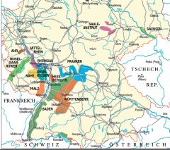 South Germany on the Swiss border. Baden & Württemberg have wine regions here