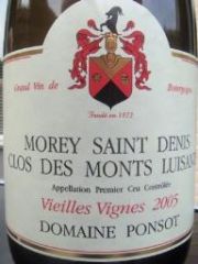 Domaine Ponsot 
Morey-St-Denis 
Premier Cru