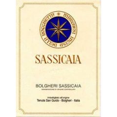TENUTA SAN GUIDO
Bolgheri Sassicaia DOC
85% Cabernet Sauvignon, 15% Cabernet Franc
first vintage 1968 made by Marquis Mario Rocchetta