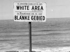 Apartheid- an Afrikaans word that refers to the policy of segregating and discriminating against non-whites in South Africa. It literally means "the state of being apart" or "apart-hood" if translated to English.


Example: In South Africa under a...