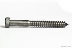 A bolt having a hex head and course pitched thread. Used for connecting wood members where both ends of the bolt are not accessible.
 
 
 