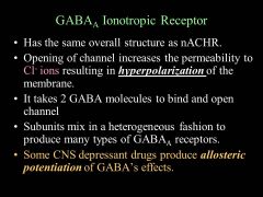 Where can CNS depressents act on a GABA receptor? How do they work?