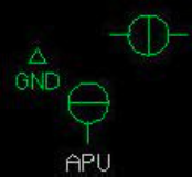 The green GND symbol appears whenever the aircraft is on the ground