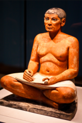 Saqqara, Egypt
Dynasty IV
2450-2350 BC
Old Kingdom
-Man sitting Indian style
-Limestone
-Realistic/Naturalistic
-No muscular definition