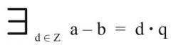 Wenn a und b kongruent sind modulo q, dann ist ihre Differenz ein ganzzahliges Vielfaches von q.
Bzw. q teilt die Differenz a - b:
q | a -b