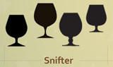 Used for brandy and cognac, these wide-bowled and stemmed glasses with their tapered mouths are perfect for capturing the aromas of strong ales. Volumes range, but they all provide room to swirl and agitate volatiles.