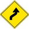 Slow down for a right and left curve