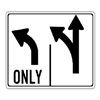Can turn left from either lane