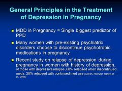 (major depressive disorder) Depression before the pregnancy (duh)

high levels of anxiety in itself can be an excellent predictor of post partum depression.
