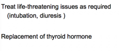 Replace corticosteroids in severe hypothyroidism! => because adrenals slow down when thyroid level is low!