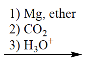 Type of reaction: Grignard Reagent with CO2