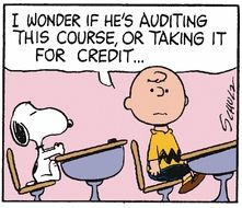 ~auditing
attend (a class) informally, not for academic credit.
