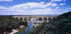 Pont-Du-Gard, 25 bce, Early Empire
an aqueduct in France, shows the wealth and prosperity of the Roman Empire, Concrete with arches