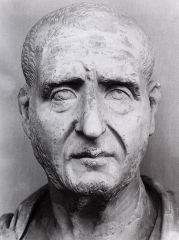 Protrait bust of Trajan Decius, Late Empire, 250 ce
weary, wrinkled with bags under his eyes, this emperor was short-lived and the times were hard, shown in his anxious eyes/expression