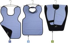 1Lead apron
2Lead apron with collar to protect thyroid area
3Lead apron poncho for front and back protection