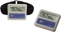Each badge includes employee's name, number, and date.
X-Ray Monitoring Device should be worn for traditional and digital x-ray projections.
To place on operator's protective clothing while employee is working in a dental office or radiography lab