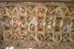 Sistine chapel ceiling by Michelangelo
fresco
Italian High Renaissance