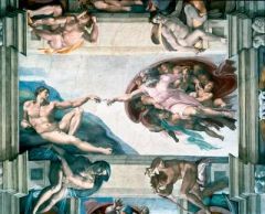 Creation of Adam by Michelangelo from Sistine Chapel ceiling
fresco
Italian High Renaissance
