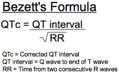 longer 

info
Due to the heart rates effects, the corrected QT interval (QTc) is frequently used. Slower heart rates normally have longer QT intervals and the opposite is true as well. The QTc corrects for this normal variation of the QT interv...