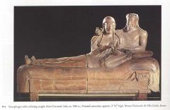 Sarcophagus with reclining couple etruscan