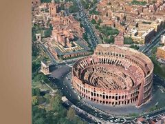 Colosseum rome aerial