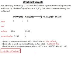 Special type of volumetric analysis, in which you react a solution of an acid with a solution of a base.