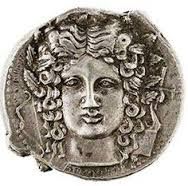 Sometimes known as low relief, the projection from the surrounding surface is slight.
 
Ex: Apollo - greek silver coin