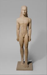 Kouros (youth), 590 BCE, Greece (Attic)