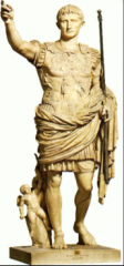 Augustus of Primaporta, copy of a bronze original, ca. 20 BCE