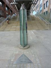 Who designed the Millennium Measure on the River Walkway ?