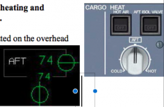 The aft compartment, using the controls located on the overhead CARGO HEAT panel. 

Status of the aft cargo heat system can be monitored by referencing the COND or CRUISE pages.