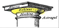 cushion-like echinus (late more streamlined) below square abacus
  Doric or Ionic?  